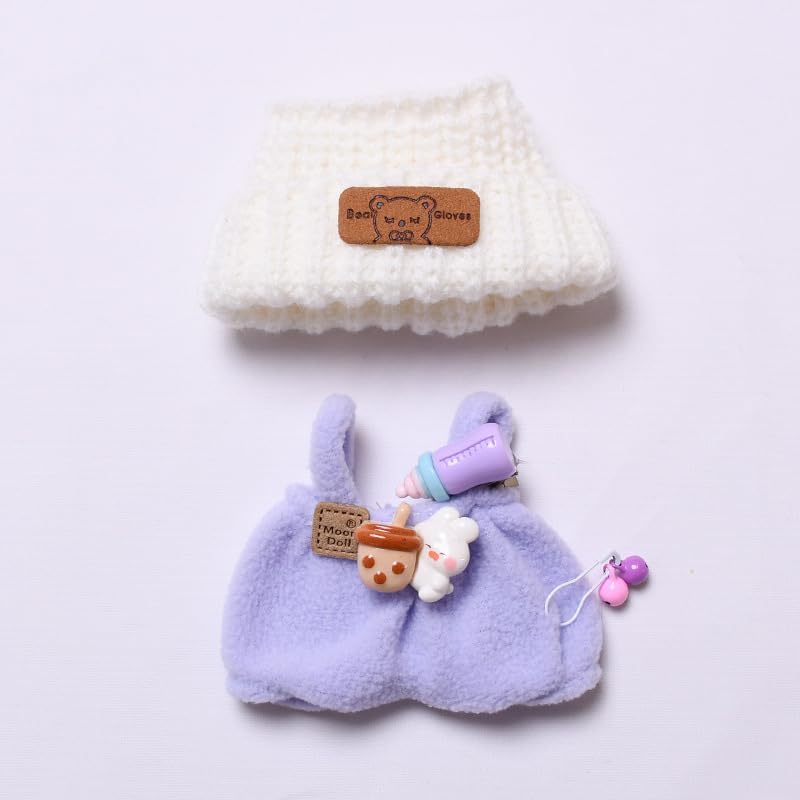 labubu Labubu服セット 17cm ラブブ人形アクセサリー用 人形のみの服(パープル)