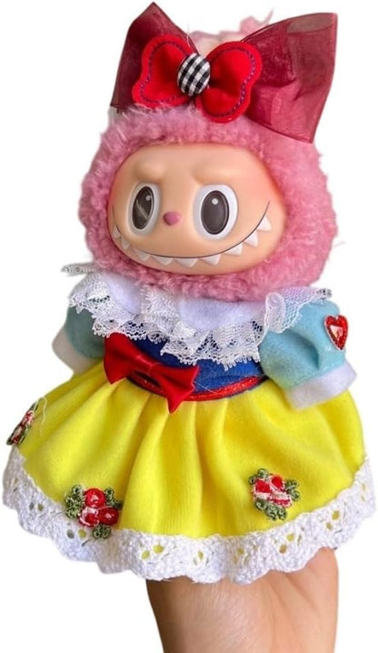 衣服のみ 17cmの人形に適しています 交換セット L Labubu 服ぬいぐるみ 対応 手作り デニムオーバーオール＆帽子セットL labubu clothes 手工製作アクセサリー かわいい ドール服 (LBB-72) [並行輸入品]