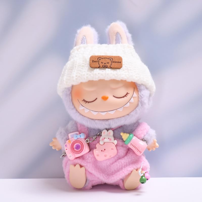 labubu Labubu服セット 17cm ラブブ人形アクセサリー用 人形のみの服(パープル)