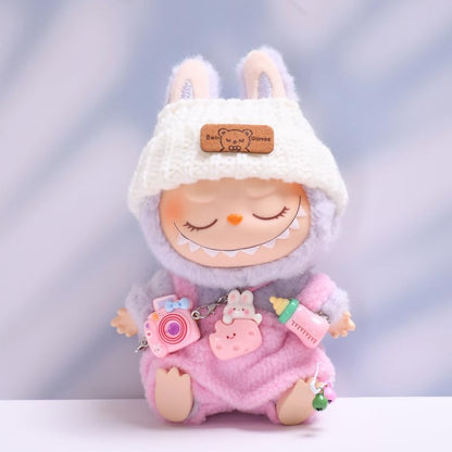 labubu Labubu服セット 17cm ラブブ人形アクセサリー用 人形のみの服(パープル)