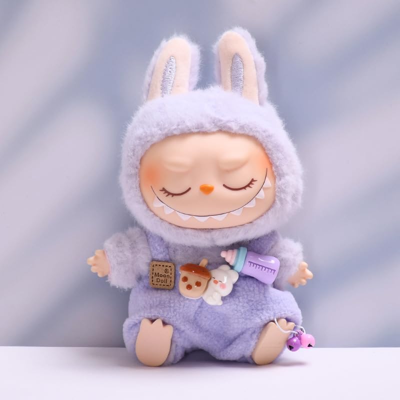 labubu Labubu服セット 17cm ラブブ人形アクセサリー用 人形のみの服(パープル)